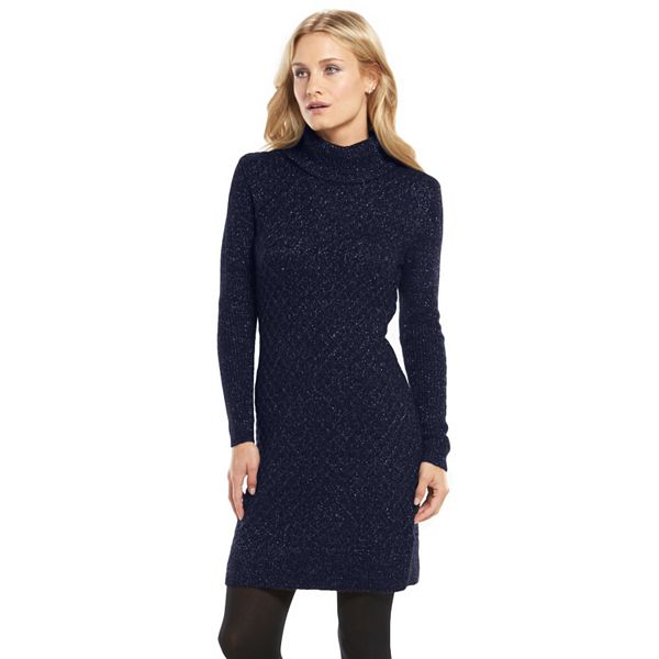 Apt. 9® Lurex Turtleneck Sweaterdress - Women's