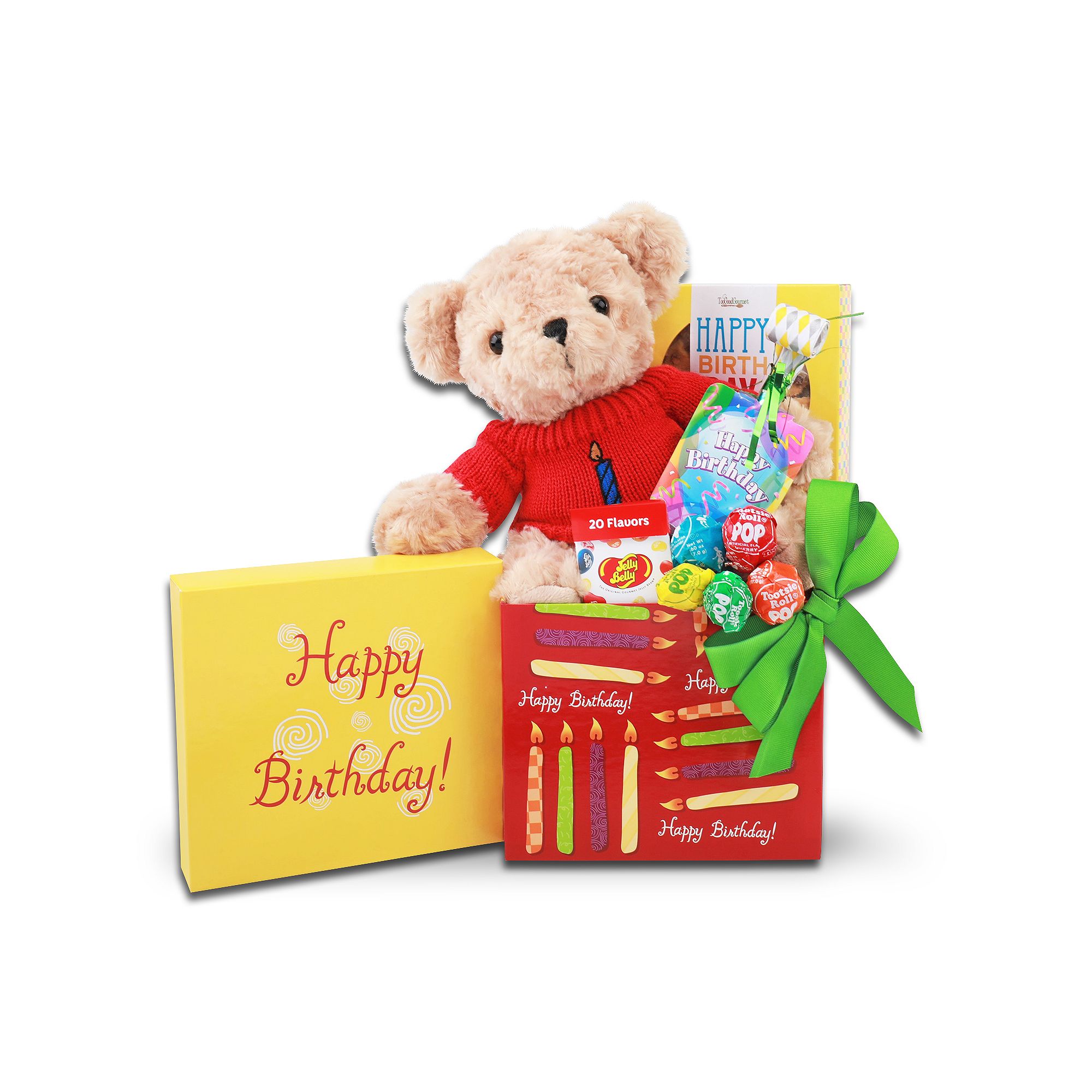 Alder Creek Happy Birthday Gift Box with Bear Plush, Multicolor