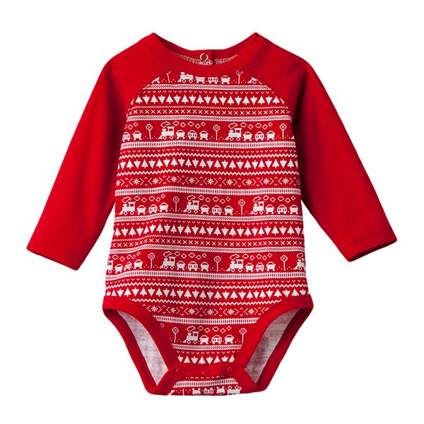 Jumping Beans® Baby Boy Raglan Fairisle Bodysuit