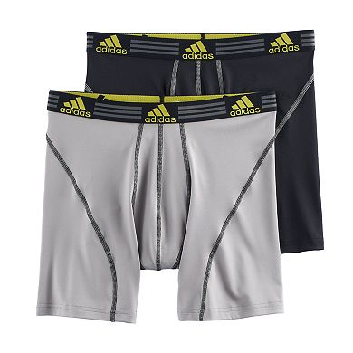 Men's adidas 2-pack ClimaLite Sport Performance Solid Boxer Briefs