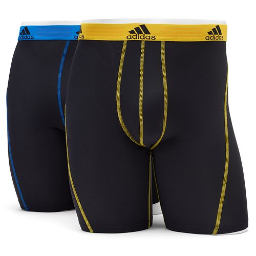 Men's adidas 2-pack ClimaLite Sport Performance Solid Midway Briefs