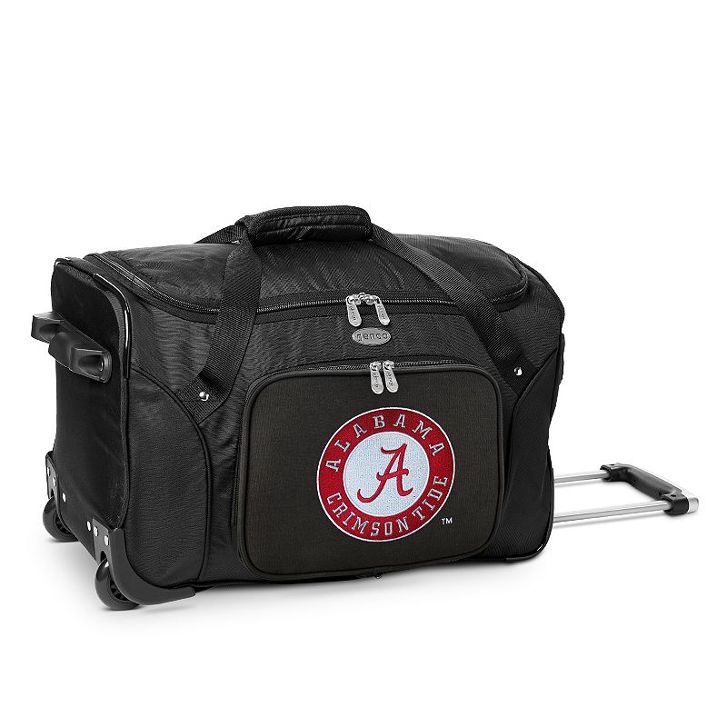 Denco Alabama Crimson Tide 22-Inch Wheeled Duffel Bag, Black