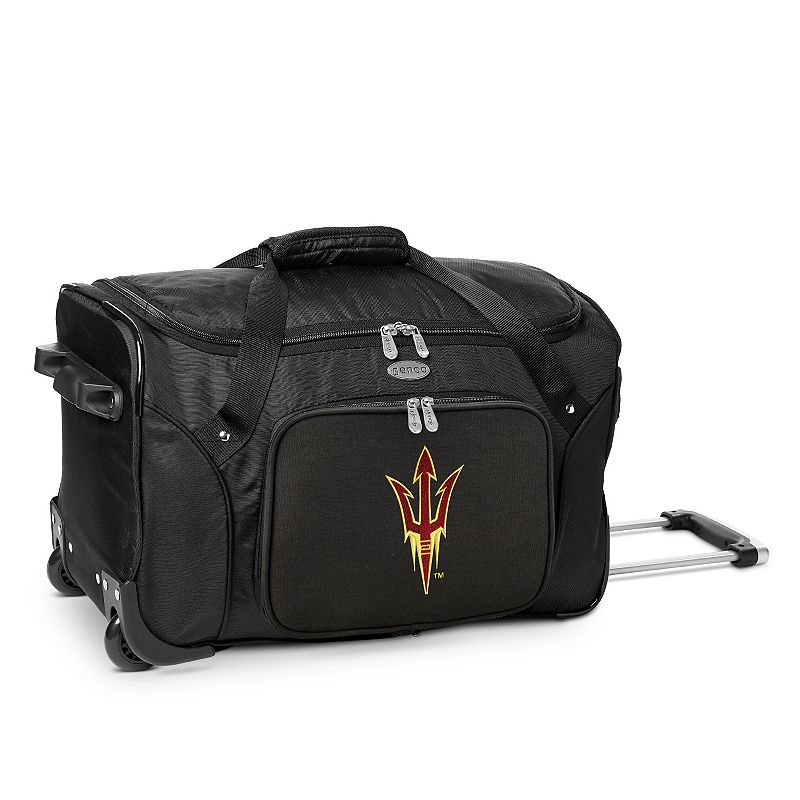 Denco Arizona State Sun Devils 22-Inch Wheeled Duffel Bag, Black