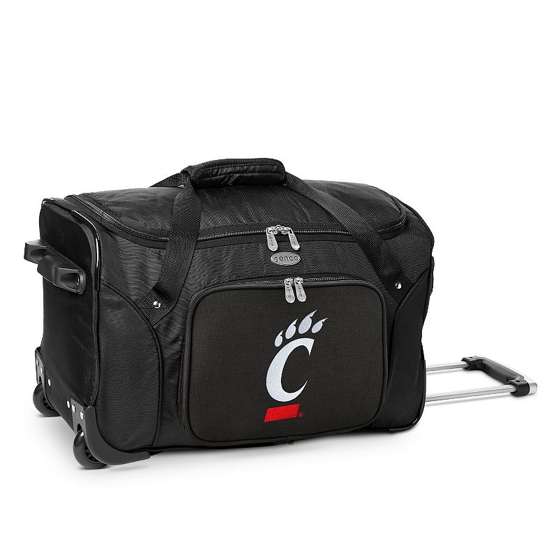 Denco Cincinnati Bearcats 22-Inch Wheeled Duffel Bag, Team