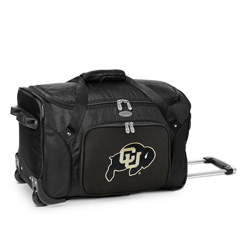 Denco Colorado Buffaloes 22-Inch Wheeled Duffel Bag, Black