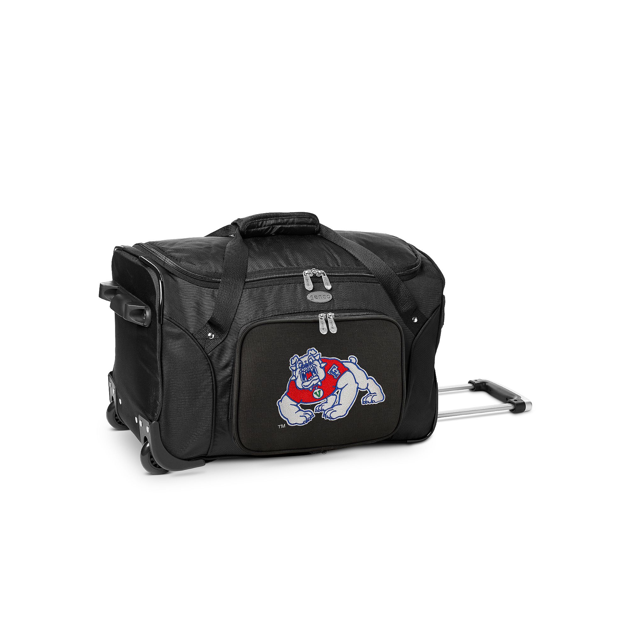 Denco Fresno State Bulldogs 22-Inch Wheeled Duffel Bag, Csf Team