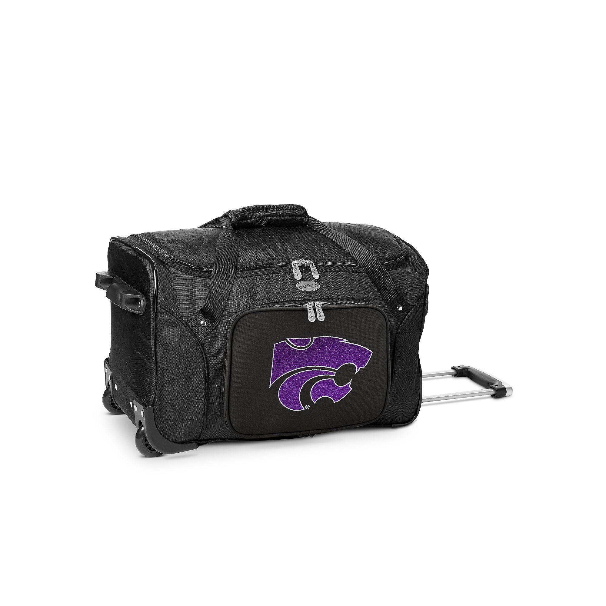 Denco Kansas State Wildcats 22-Inch Wheeled Duffel Bag, Team