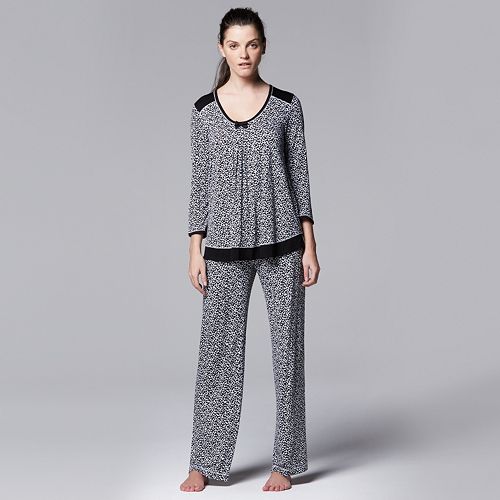 Women's Simply Vera Vera Wang Pajamas: Keeping Secrets Pajama Set