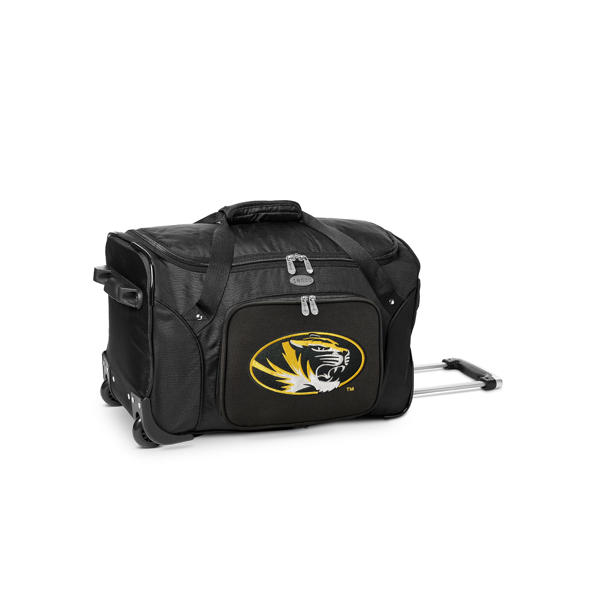 Denco Missouri Tigers 22-Inch Wheeled Duffel Bag, Team