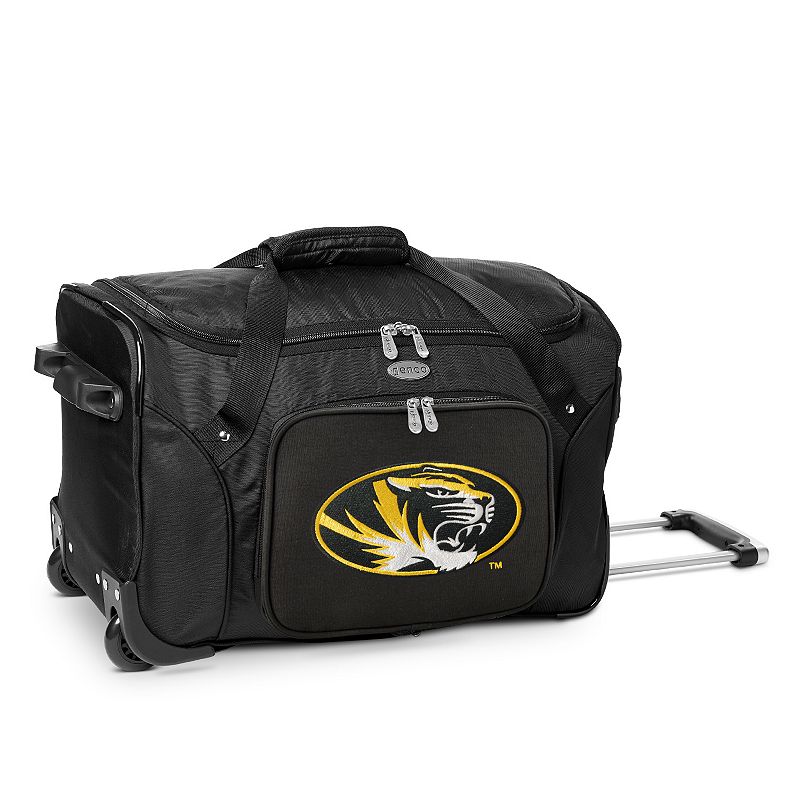 Denco Missouri Tigers 22-Inch Wheeled Duffel Bag, Team