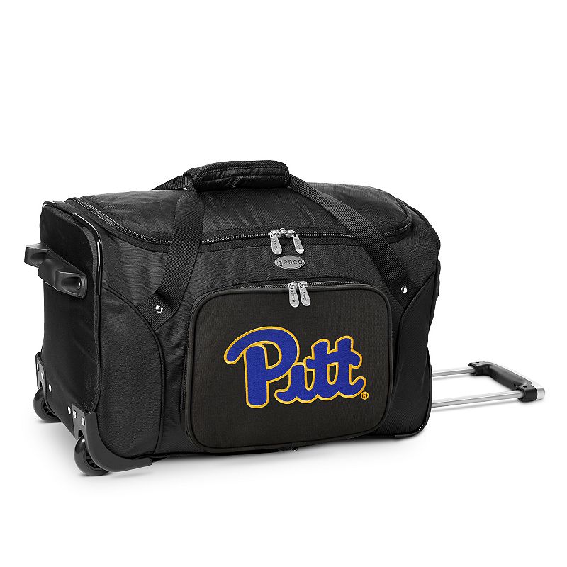 Denco Pitt Panthers 22-Inch Wheeled Duffel Bag, Black
