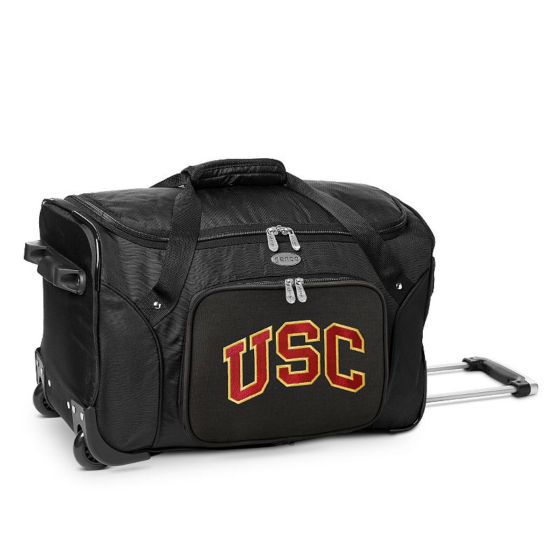 Denco USC Trojans 22-Inch Wheeled Duffel Bag, Black