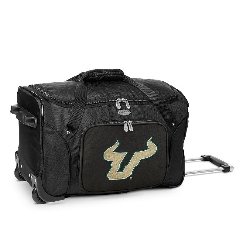 Denco South Florida Bulls 22-Inch Wheeled Duffel Bag, Black