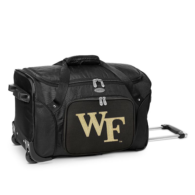 Denco Wake Forest Demon Deacons 22-Inch Wheeled Duffel Bag, Black