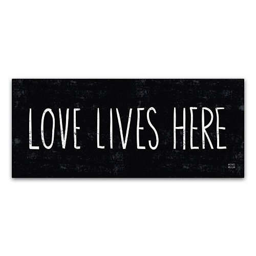 Trademark Fine Art Love Lives Here Canvas Wall Art by Michael Mullan