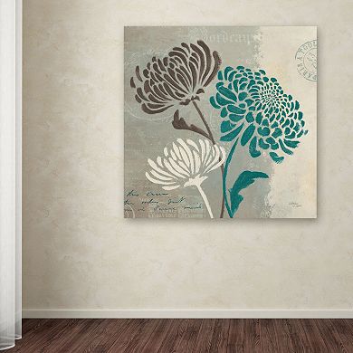 Trademark Fine Art "Chrysanthemums II" Canvas Wall Art