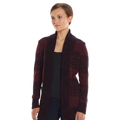 Kohls Apt Cardigan Sweaters Women's 9® Ribbed Open-Front Cardigan