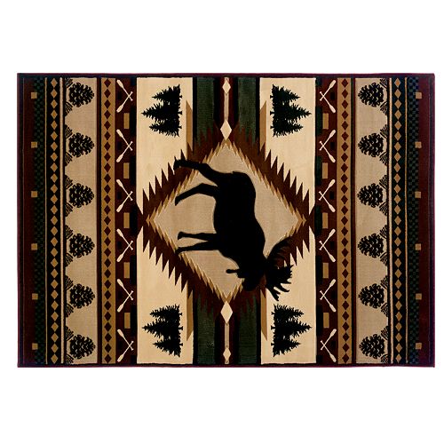 United Weavers Designer Contours Moose Wilderness Rug