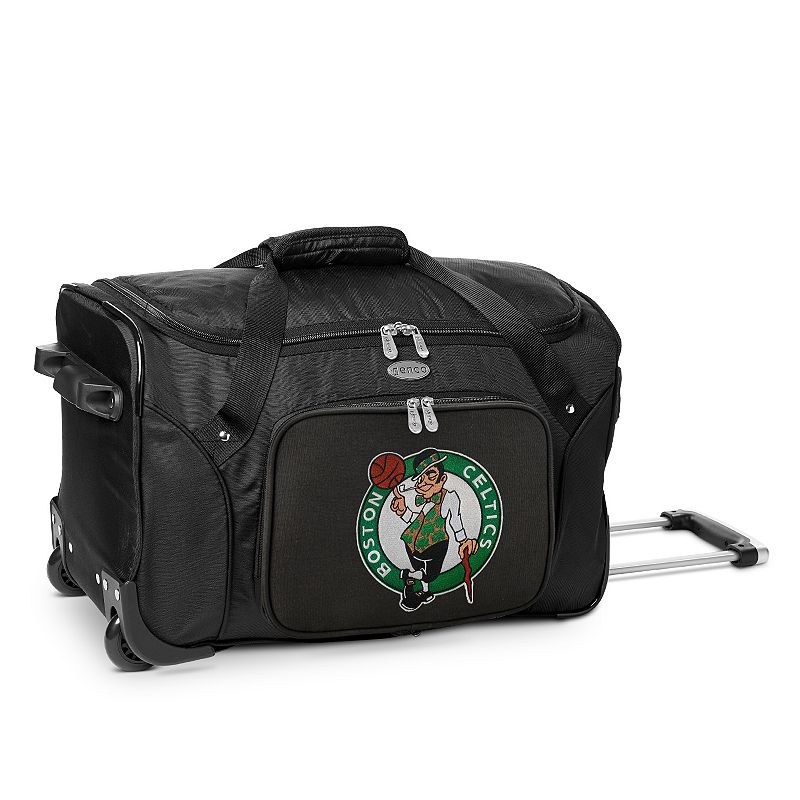 Denco Boston Celtics 22-Inch Wheeled Duffel Bag, Black