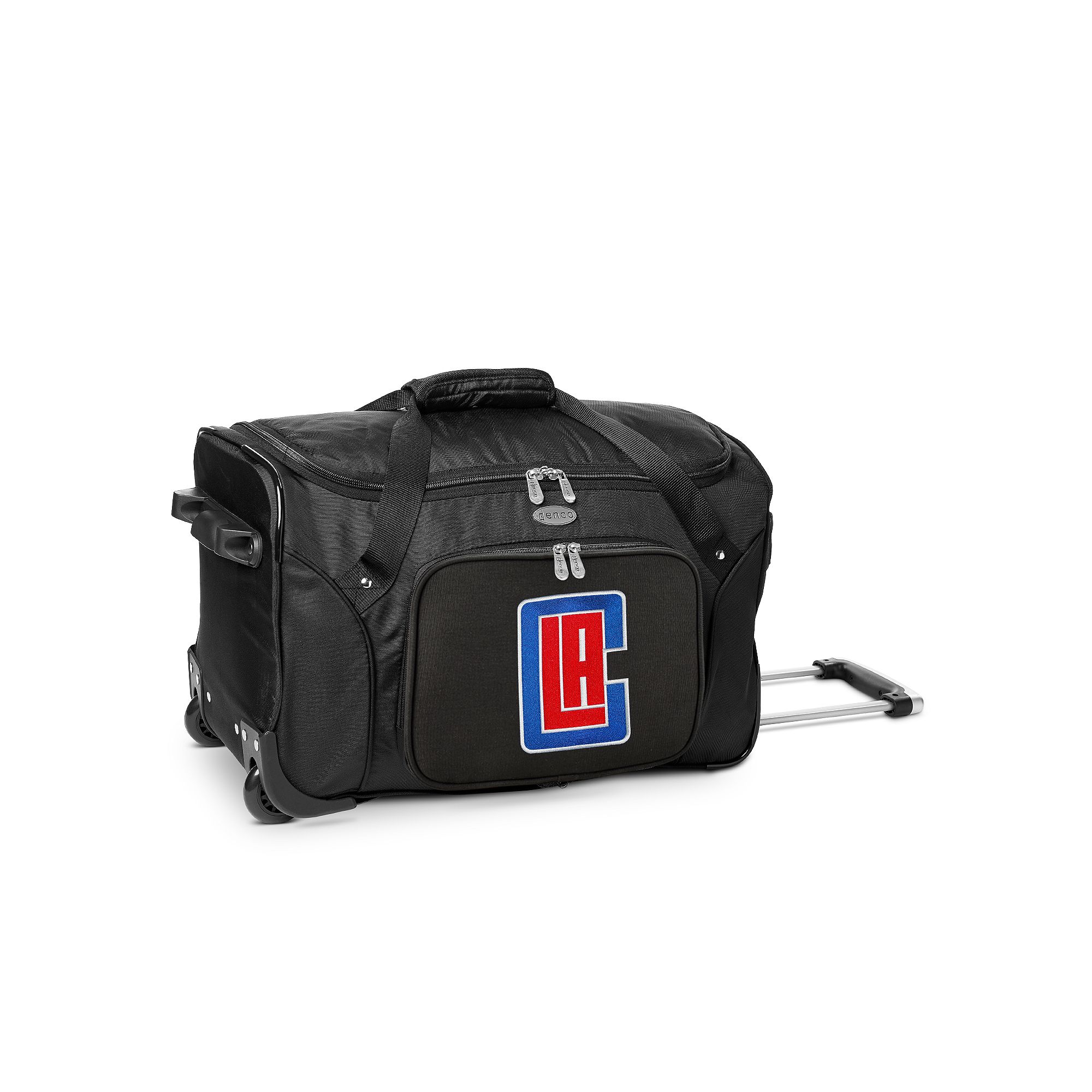 Denco Los Angeles Clippers 22-Inch Wheeled Duffel Bag, Team