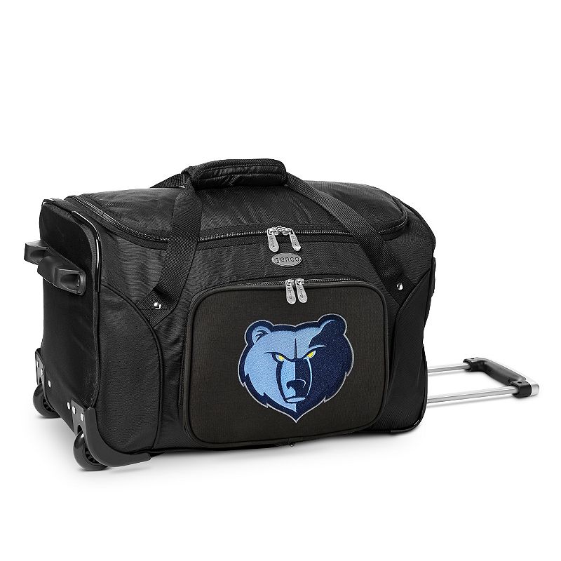 Denco Memphis Grizzlies 22-Inch Wheeled Duffel Bag, Black