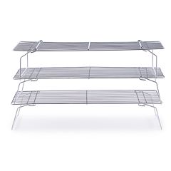 3pcs/set Stainless Steel Nonstick Baking Rack, Cooling Rack, Oven Safe Wire  Rack, Suitable For Cookies, Cakes And Baking, Foldable