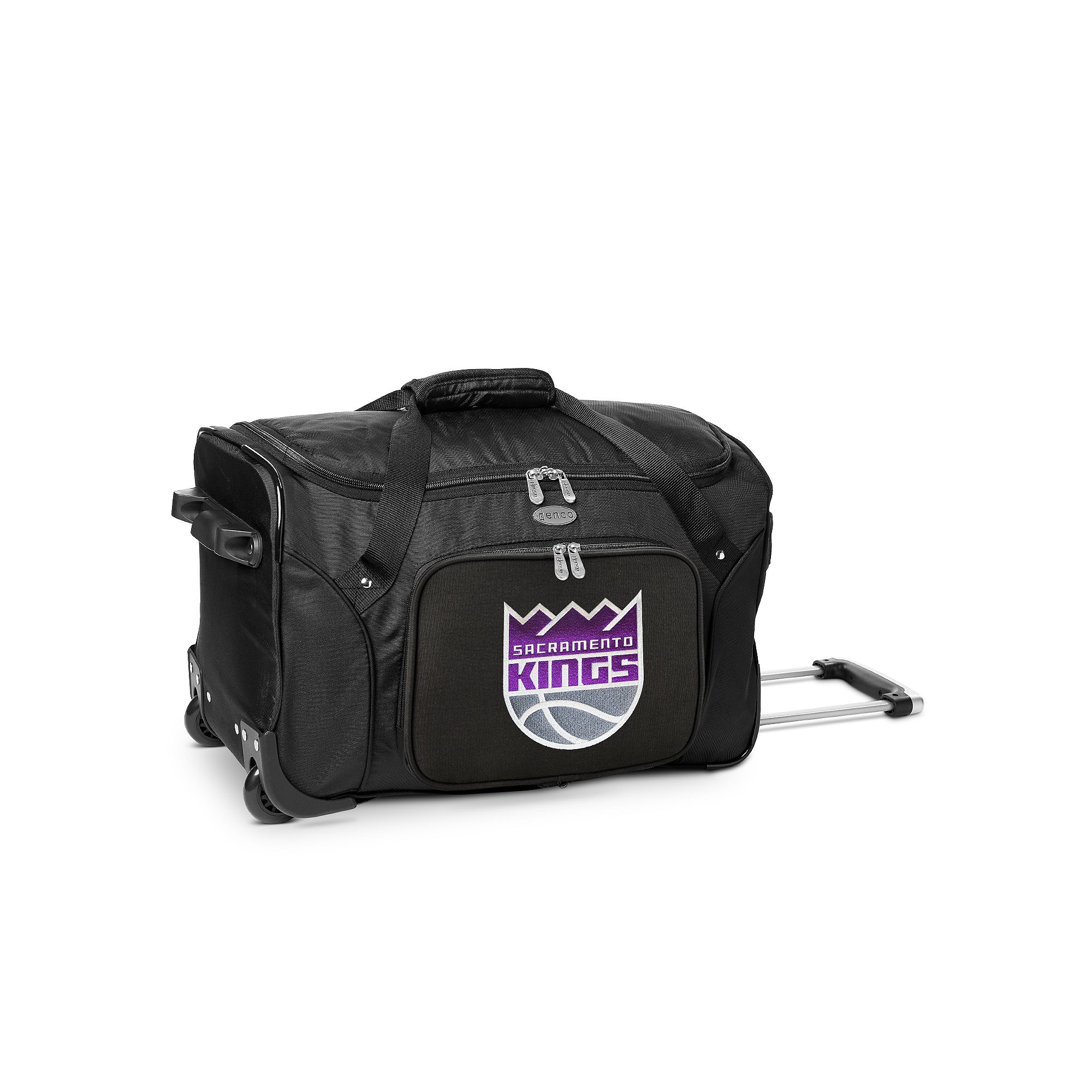 Denco Sacramento Kings 22-Inch Wheeled Duffel Bag, Kng Team