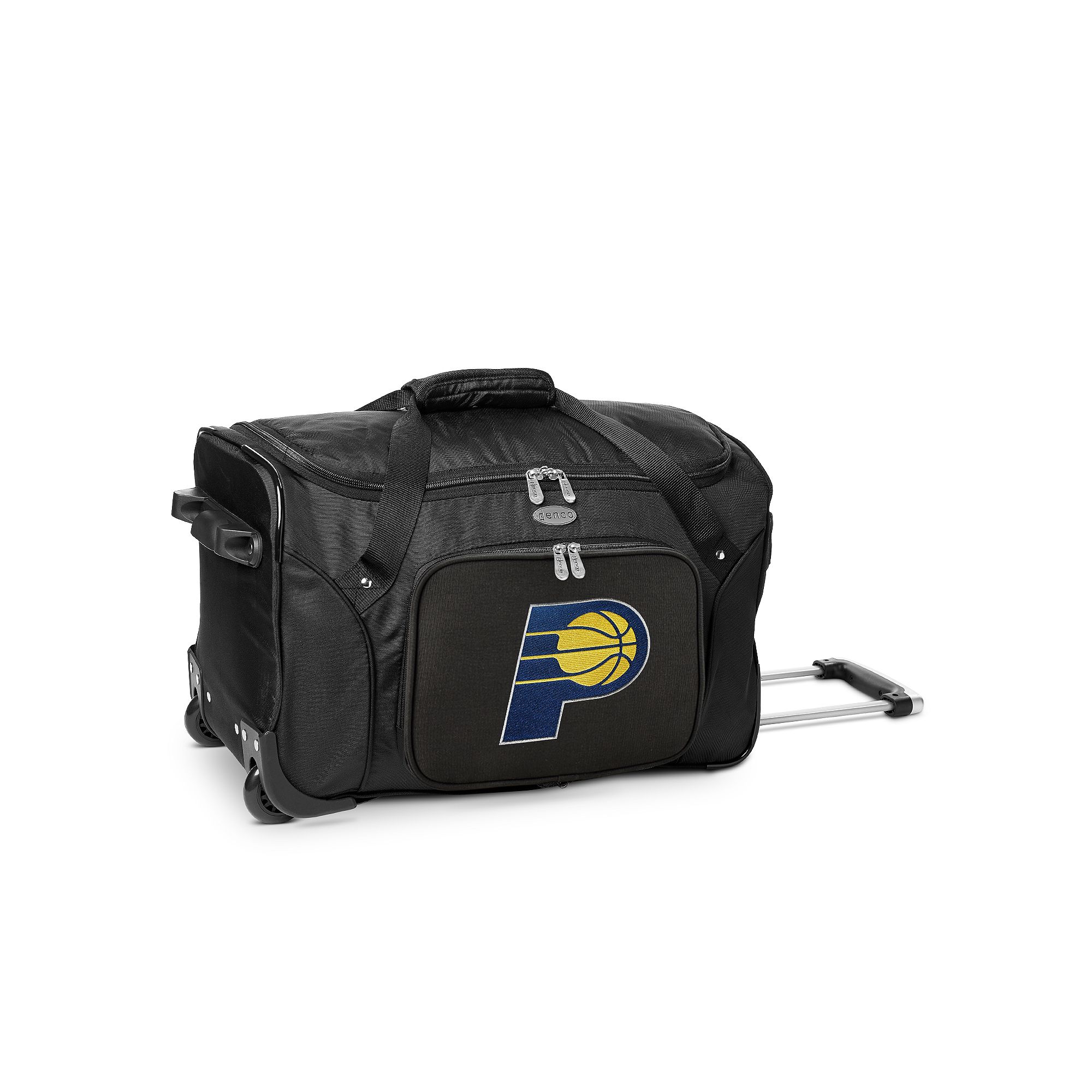 Denco Indiana Pacers 22-Inch Wheeled Duffel Bag, Team