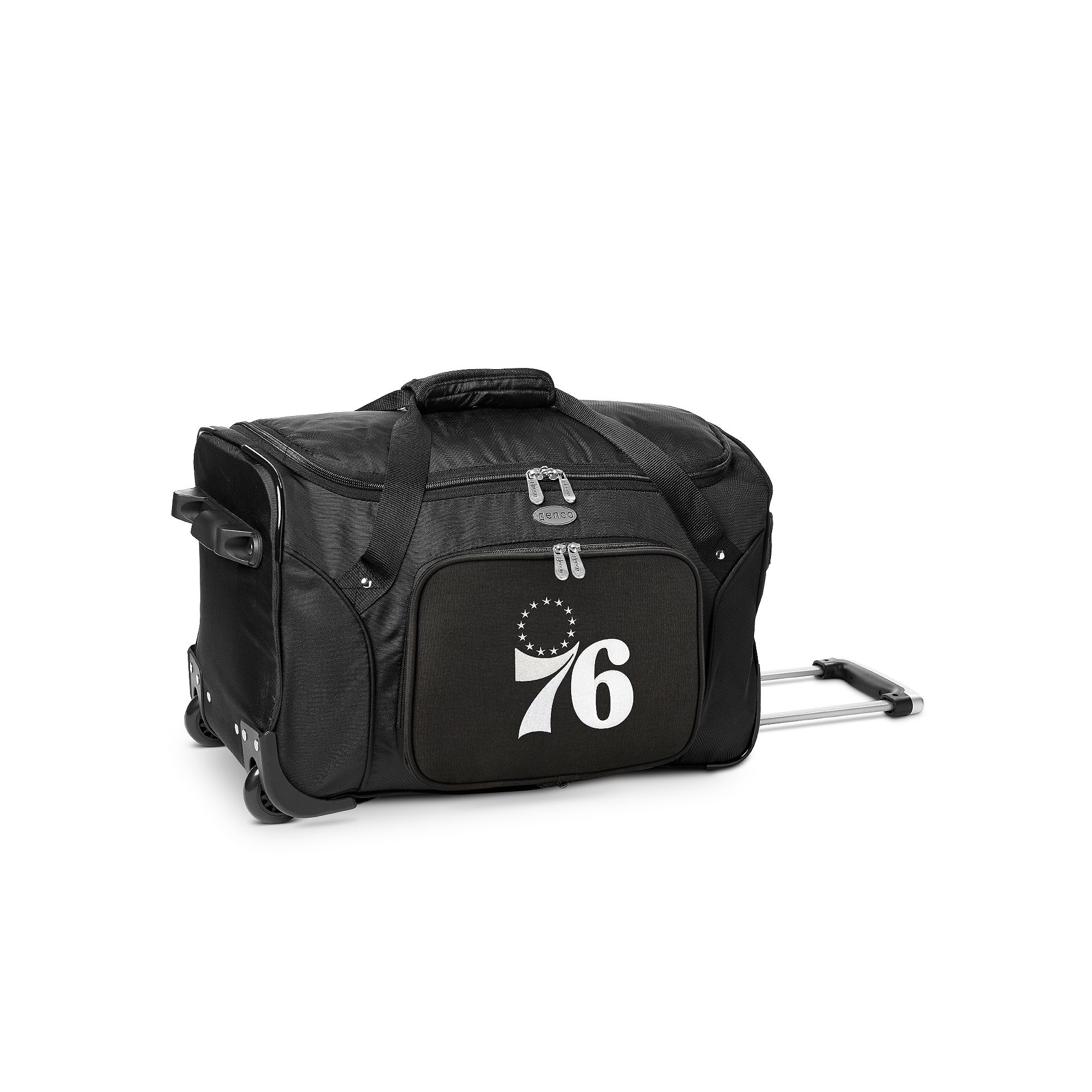Denco Philadelphia 76ers 22-Inch Wheeled Duffel Bag, 76r Team