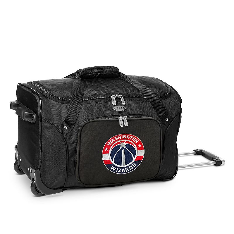 Denco Washington Wizards 22-Inch Wheeled Duffel Bag, Black