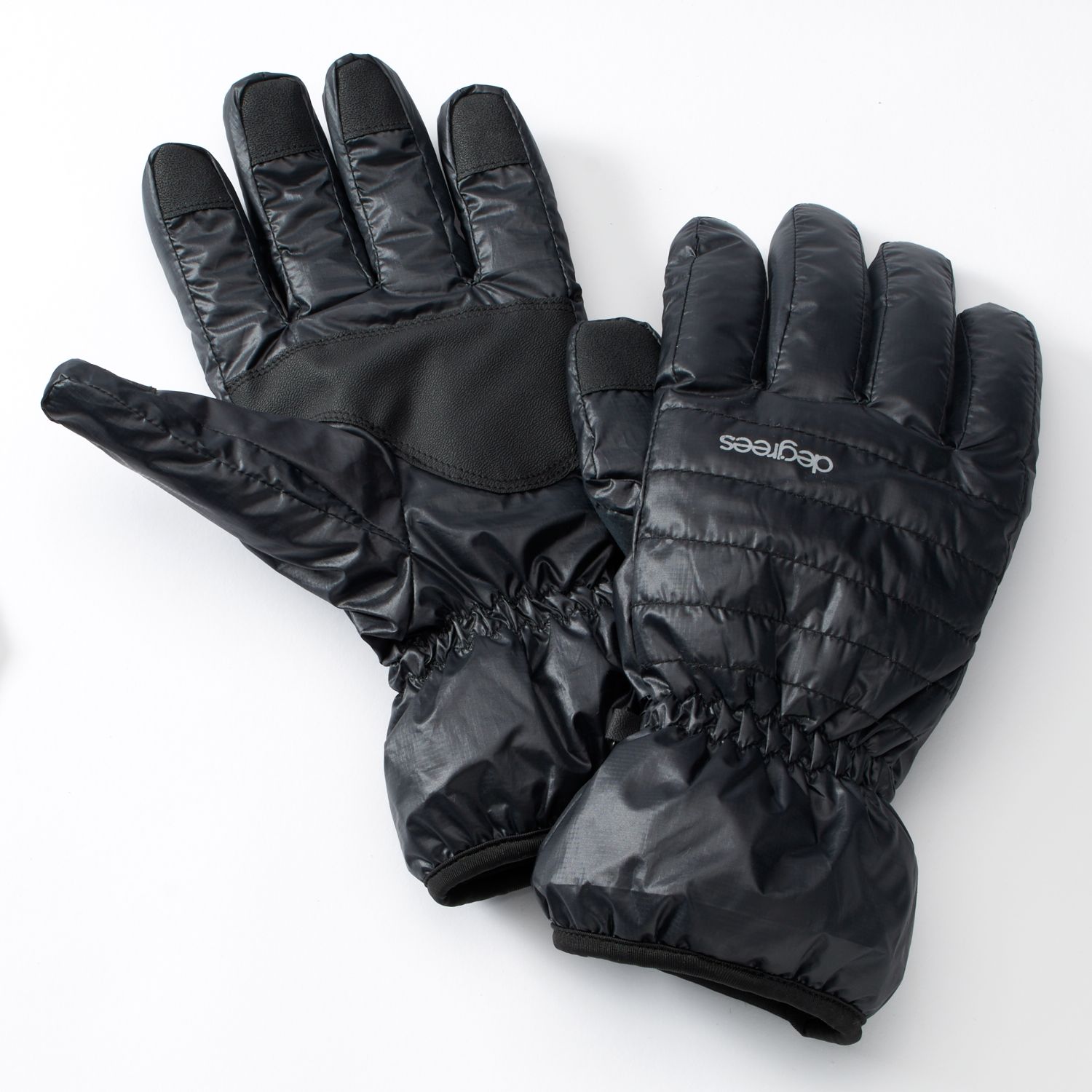 white puffy gloves