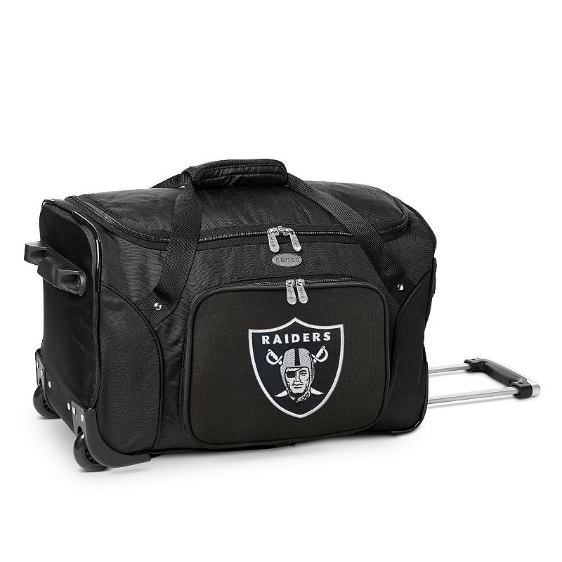 Denco Oakland Raiders 22-Inch Wheeled Duffel Bag, Black