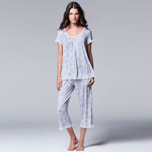 Women's Simply Vera Vera Wang Pajamas Lavender Dreams Sleep Top
