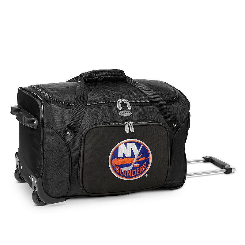 Denco New York Islanders 22-Inch Wheeled Duffel Bag, Black