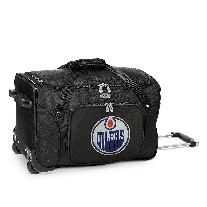 Denco Edmonton Oilers 22-Inch Wheeled Duffel Bag, Oil Team