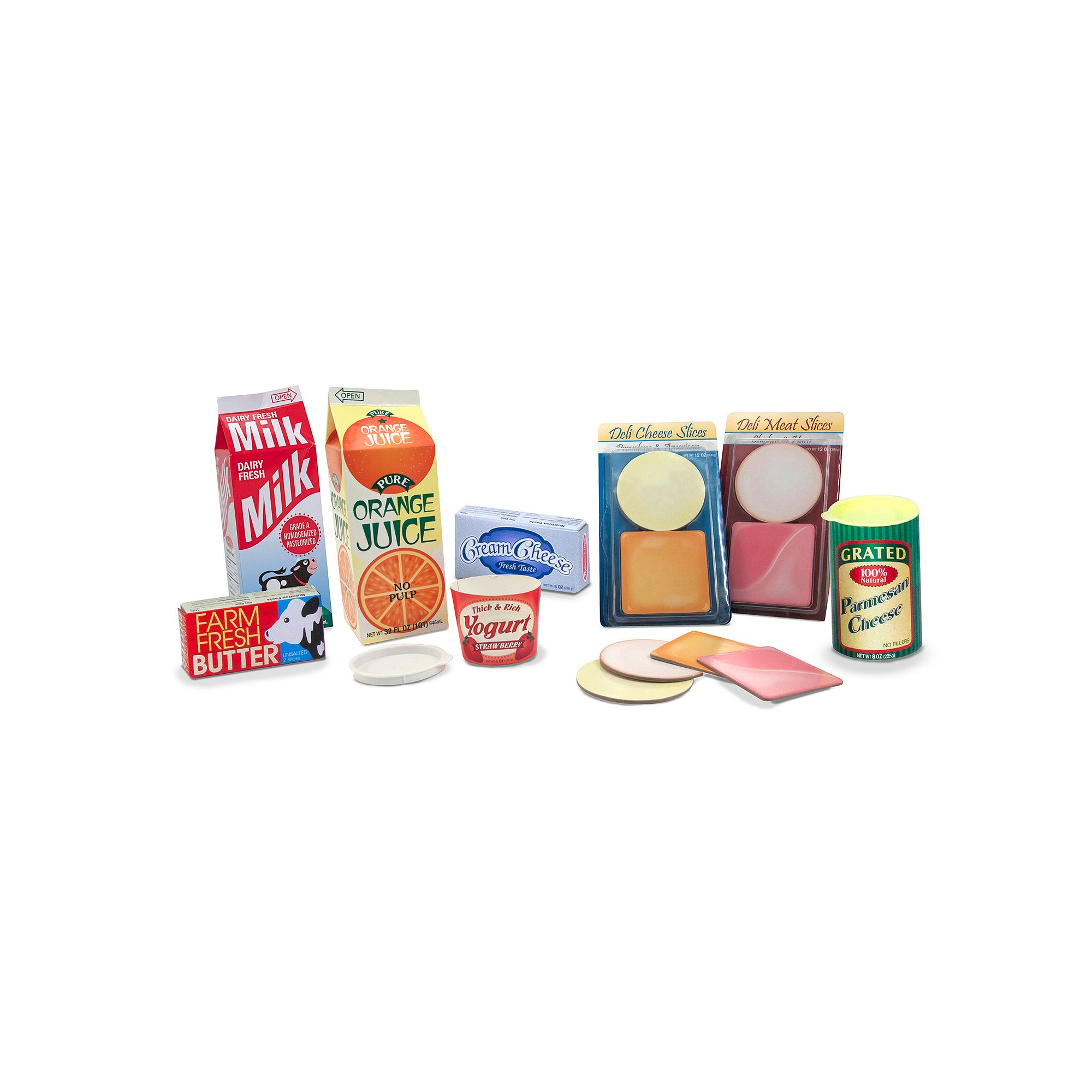 Lets Play House! Fridge Groceries Play Set by Melissa & Doug, Multicolor
