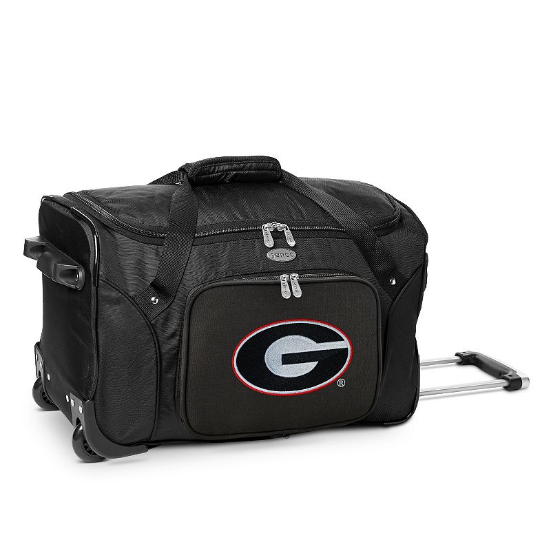 Denco Gonzaga Bulldogs 22-Inch Wheeled Duffel Bag, Black