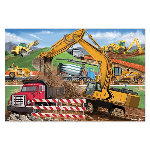 Melissa Doug Building Site 48 Pc Floor Puzzle