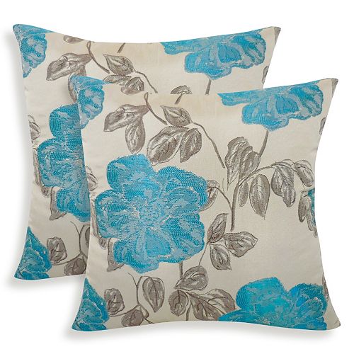 Phala 2-piece Embroidered Watercolor Throw Pillow Set