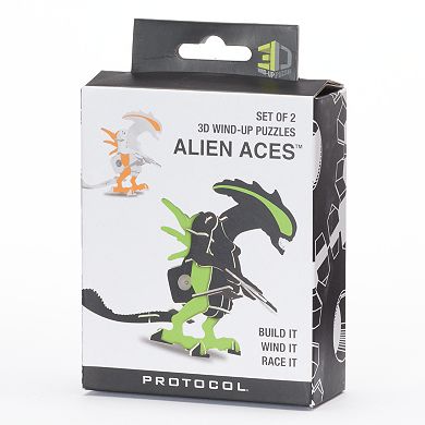 Protocol 2-pack Alien Aces 3D Wind-Up Puzzles