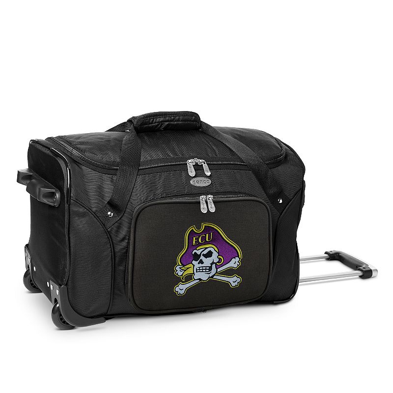 Denco East Carolina Pirates 22-Inch Wheeled Duffel Bag, Black