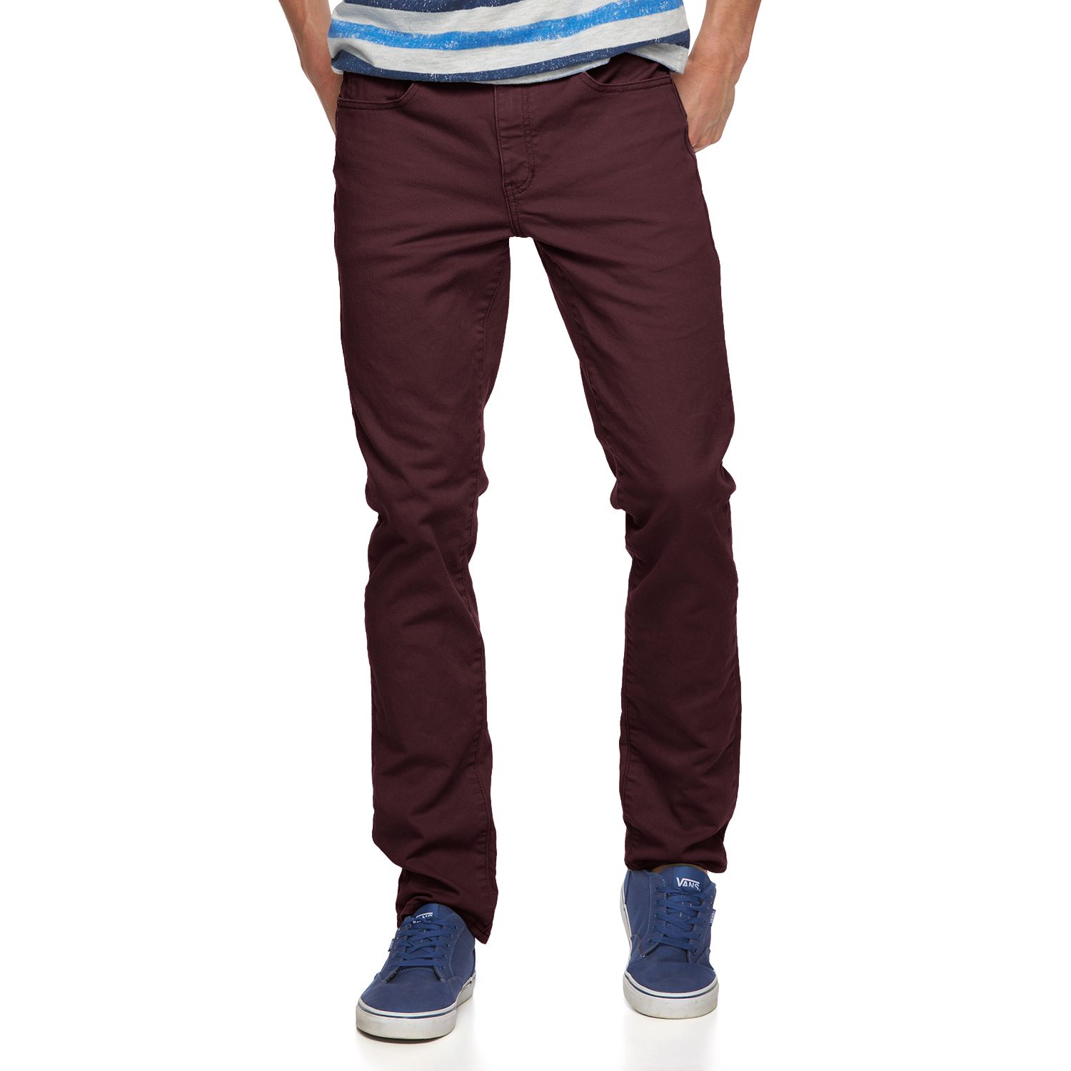 mens red jeans