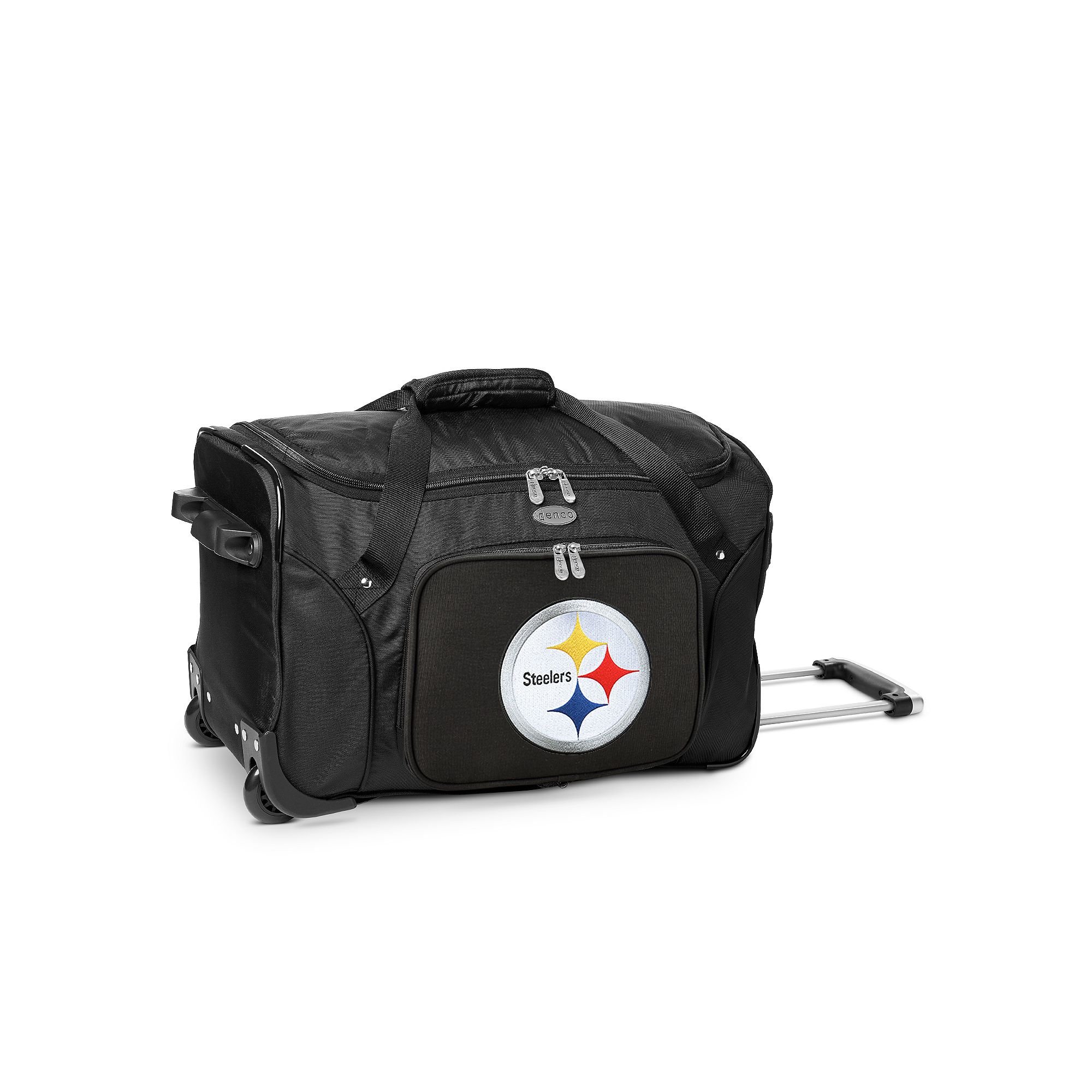 Denco Pittsburgh Steelers 22-Inch Wheeled Duffel Bag, Team