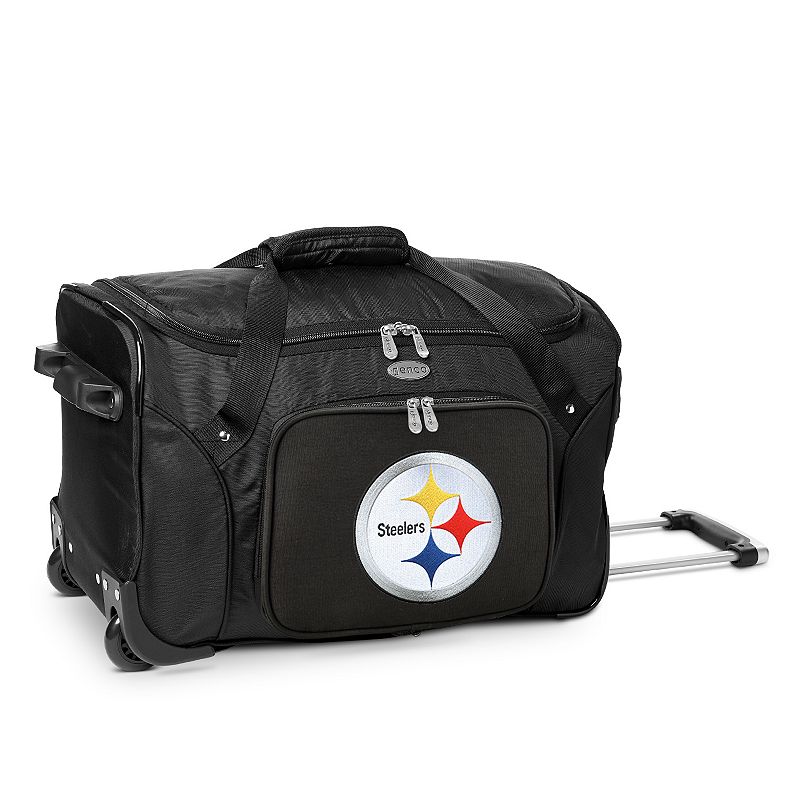 Denco Pittsburgh Steelers 22-Inch Wheeled Duffel Bag, Team