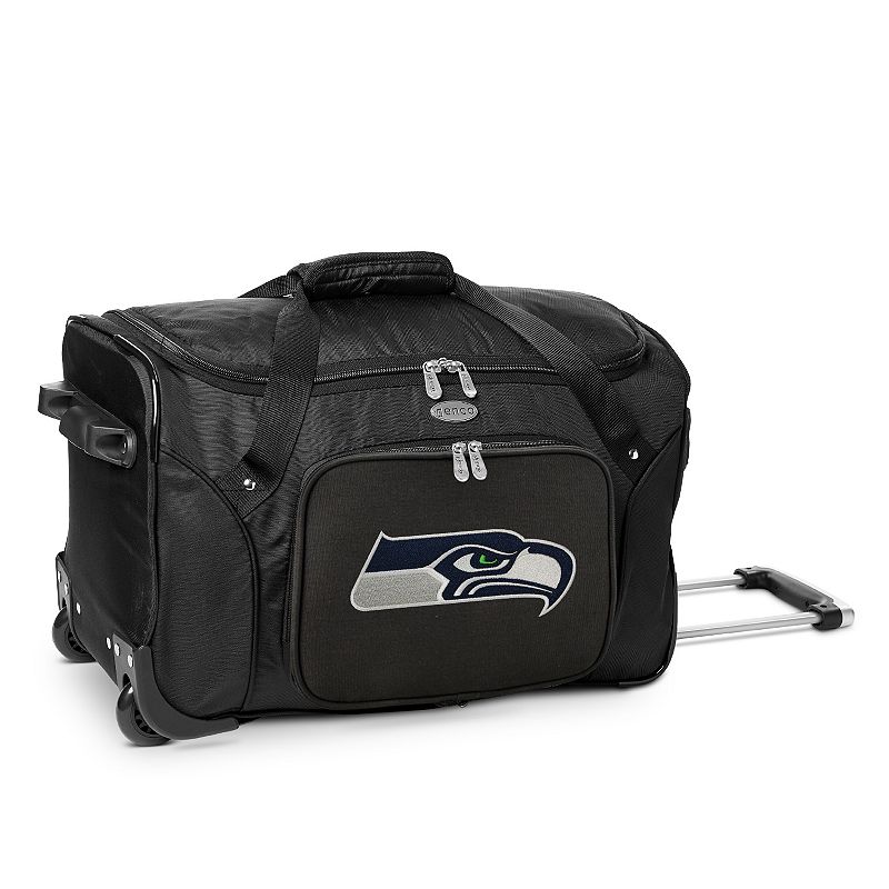Denco Seattle Seahawks 22-Inch Wheeled Duffel Bag, Team