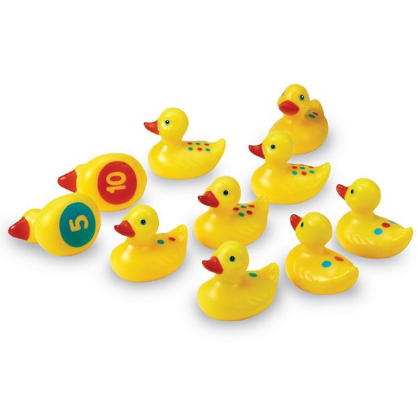 10 Small Kids Bath Rubber Duck Toys Bath-time Fun-Time Floating Water Enjoyments 