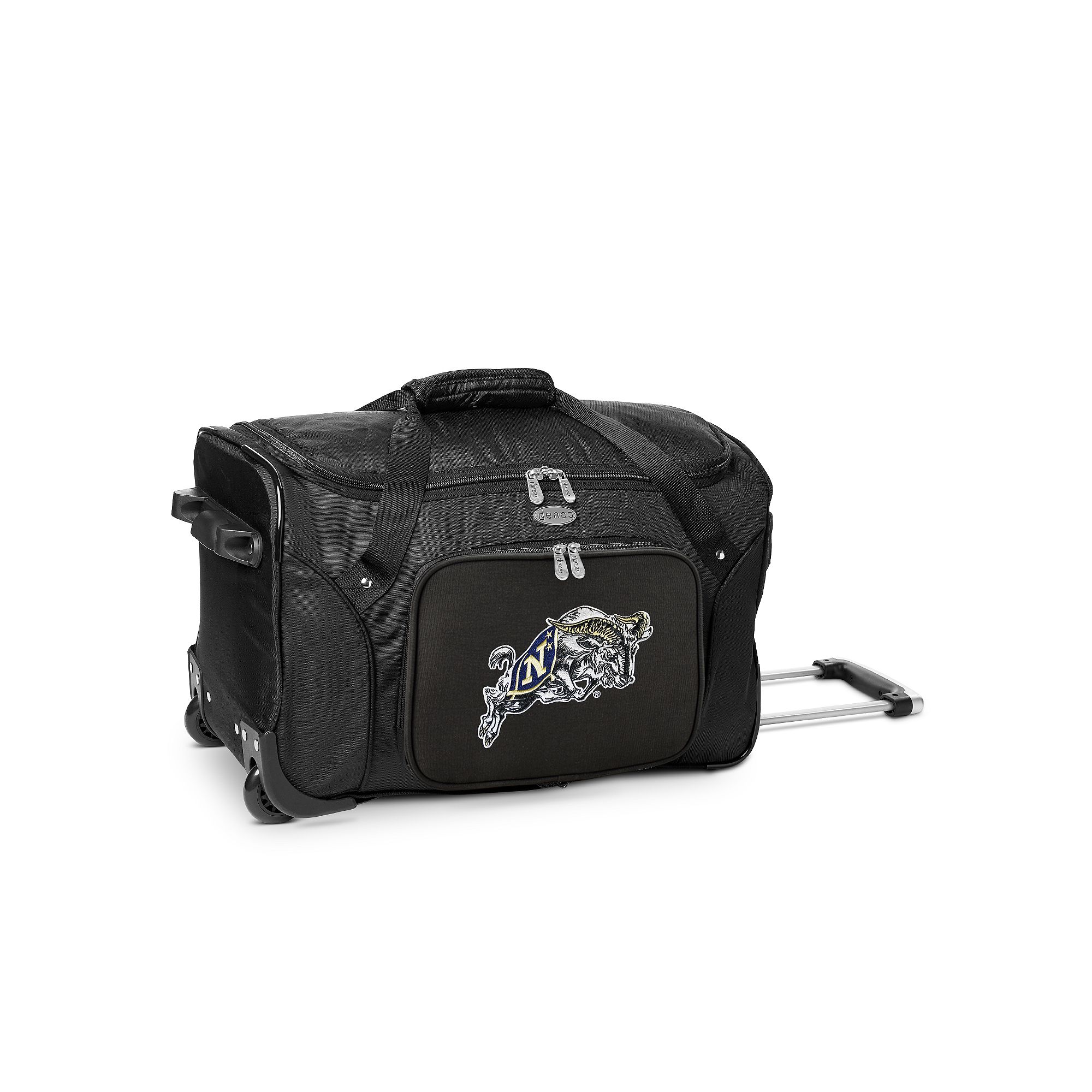 Denco Navy Midshipmen 22-Inch Wheeled Duffel Bag, Team