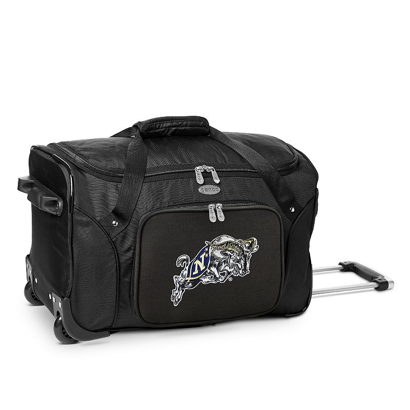 Denco Navy Midshipmen 22-Inch Wheeled Duffel Bag, Team