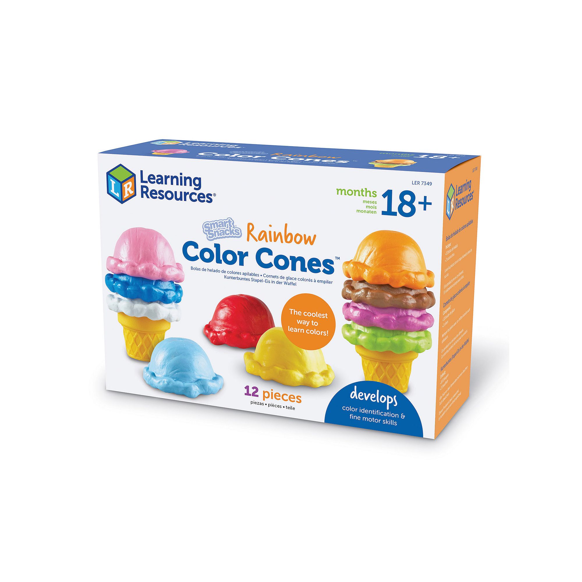 Learning Resources Smart Snacks Rainbow Color Cones, Multi