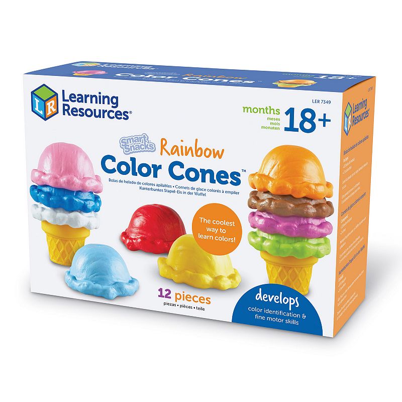 Learning Resources Smart Snacks Rainbow Color Cones, Multicolor